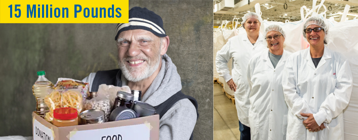 Production team members take pride helping to supply U.S. food banks.